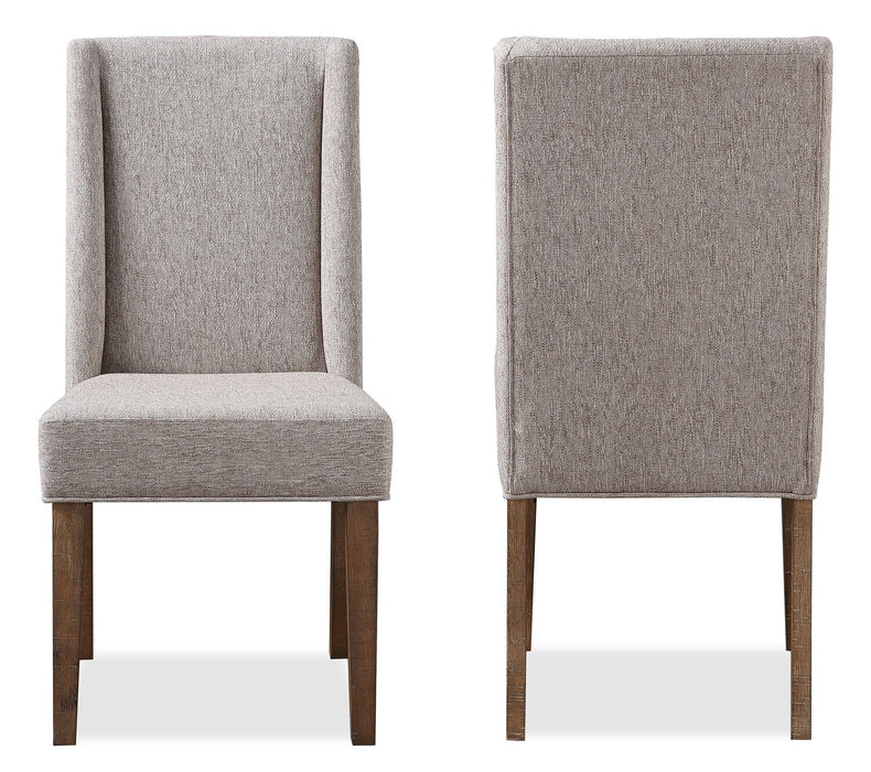 Chaise de salle à manger Cedar en tissu de polyester et en pin - beige