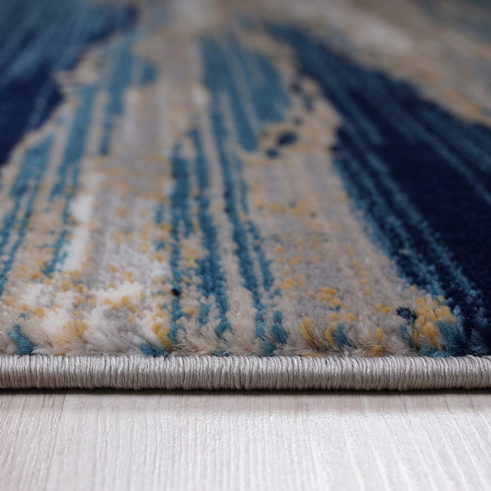 Carpette Simone bleue - 6 pi 7 po x 9 pi 6 po