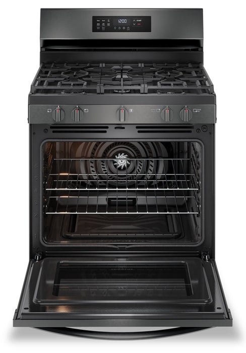 Cuisinière à gaz Frigidaire de 5,1 pi³ avec friture à air et cuisson par convection - acier inoxydable noir - FCRG3083AD