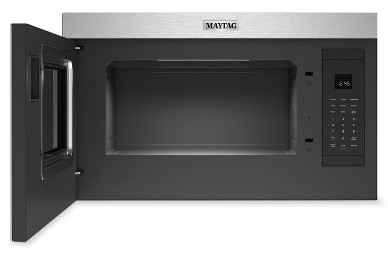 Four à micro-ondes à hotte intégrée Maytag de 1,1 pi³ à installation affleurée avec cuisson à 900 W - acier inoxydable résistant aux traces de doigts - YMMMF6030PZ