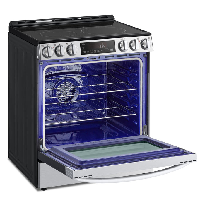 Cuisinière intelligente électrique LG de 6,3 pi³ avec friture à air et convection par ventilateur - acier inoxydable Smudge-ProofMD - LSEL6333F