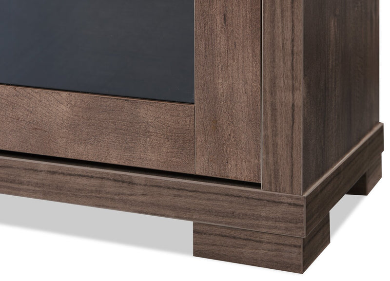 Meuble pour téléviseur Perry de 62 po avec rangement et système de gestion des câbles pour téléviseurs jusqu’à 70 po - noisette