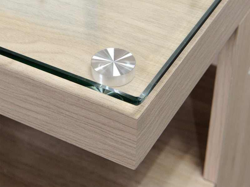 Meuble pour téléviseur moderne Axel de 74 po avec foyer électrique, rangement et système de gestion des câbles pour téléviseurs jusqu’à 85 po - taupe