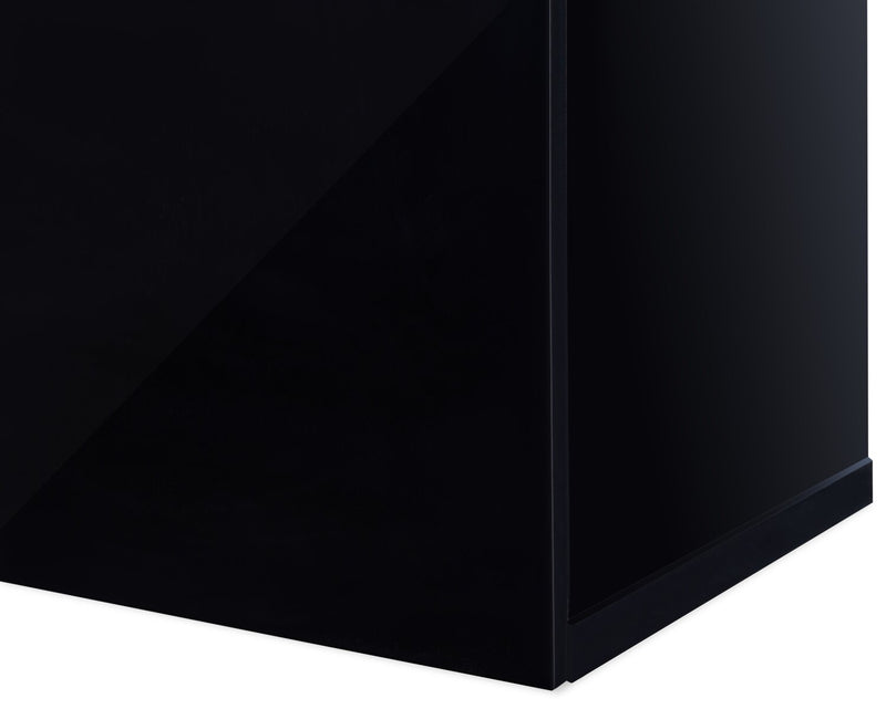 Meuble pour téléviseur moderne Adam de 78 po avec rangement et système de gestion des câbles pour téléviseurs jusqu’à 85 po - noir