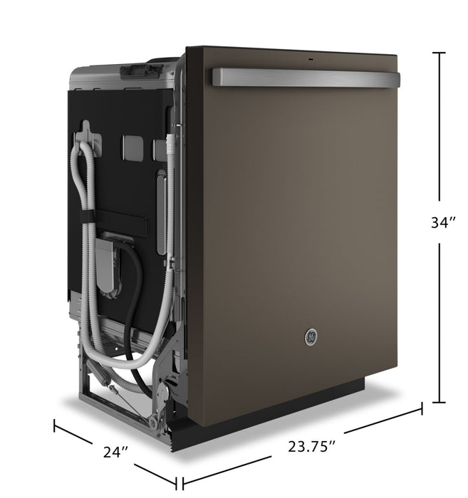 Lave-vaisselle encastré GE à 47 dBA de 24 po avec commandes sur le dessus et technologie de séchage Dry BoostMC - ardoise - GDT650SMVES