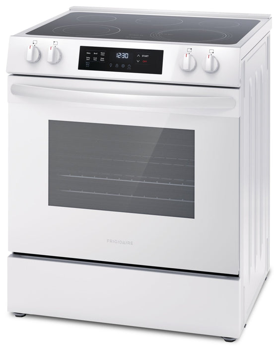Cuisinière électrique Frigidaire de 5,3 pi³ avec élément EvenTempMC et surface de cuisson à 5 éléments - blanche - FCFE306CAW