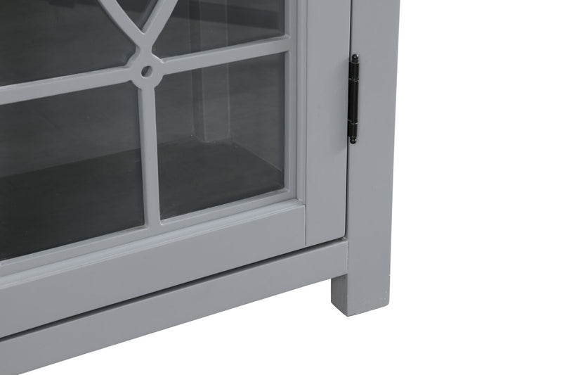 Armoire vitrée Athena de 36 po - grise