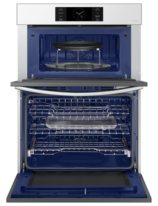 Four à micro-ondes combiné avec four mural électrique Samsung de 7 pi³ et de 30 po - blanc - NQ70CB700D12AA