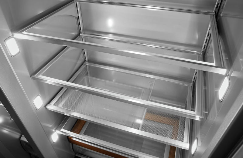 Réfrigérateur KitchenAid de 30 pi³ et de 48 po à compartiments juxtaposés - panneau personnalisable - KBSN708MPA