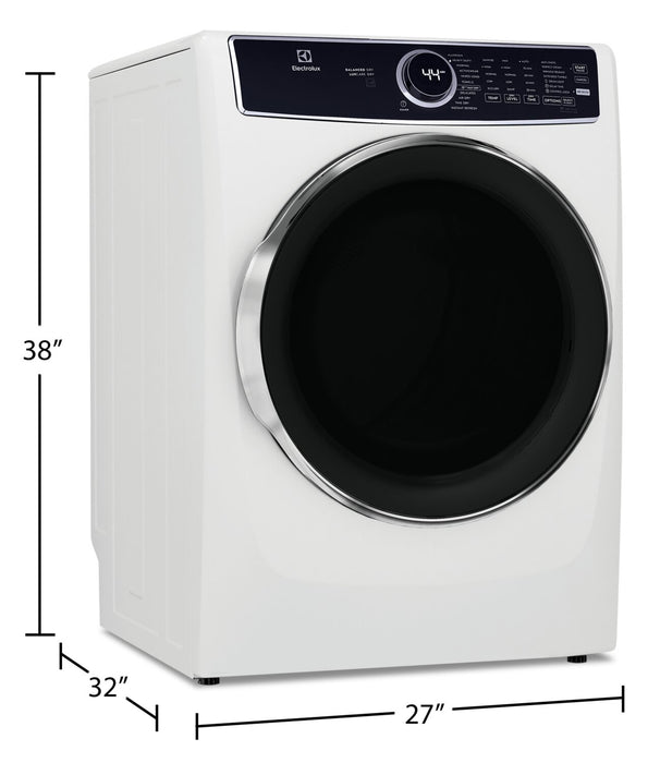 Sécheuse électrique Electrolux de 8 pi³ avec vapeur - blanche - superposable - ELFE763CAW