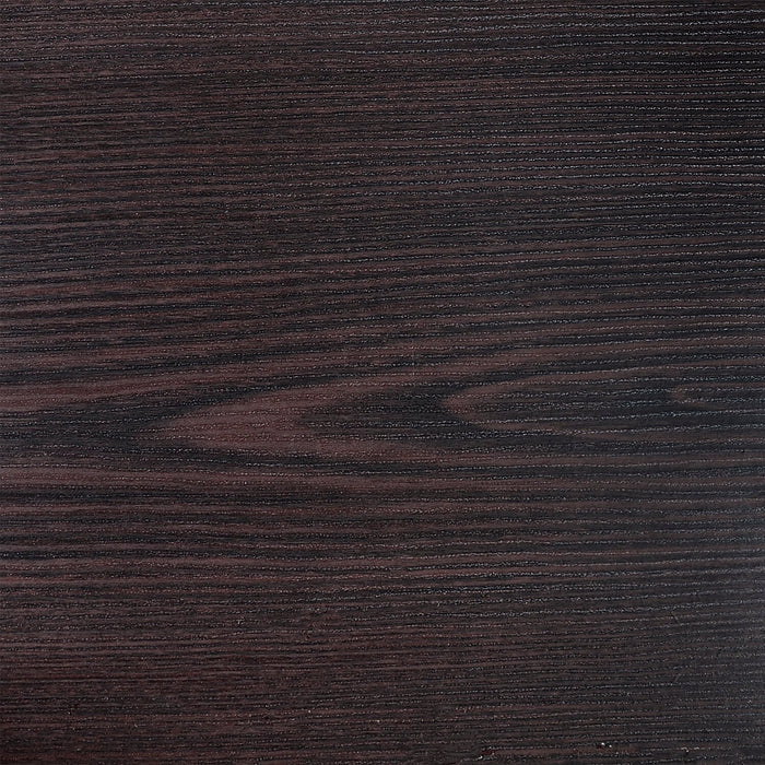 Ensemble 3 articles modernes en forme de S Savon de 52,5 po (table à café et 2 poufs) avec rangement et tablette - bois noyer foncé et chrome 