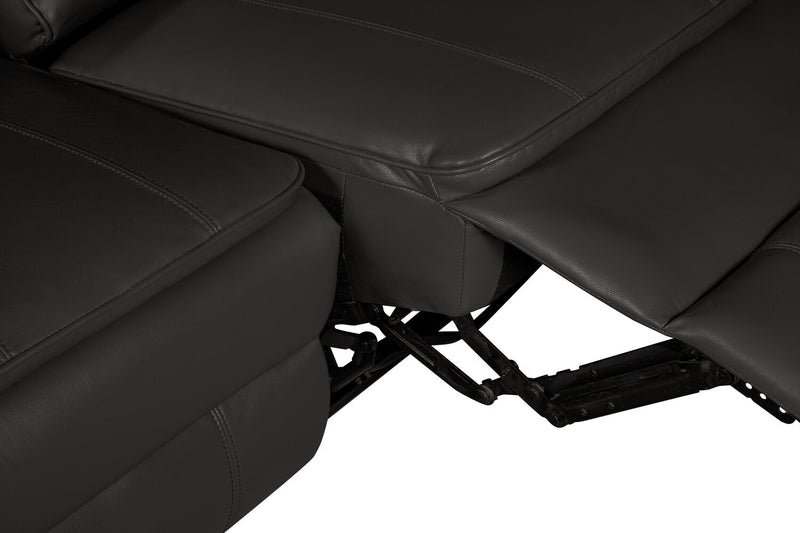 Sofa inclinable Chandler de 82 po en tissu d’apparence cuir - gris