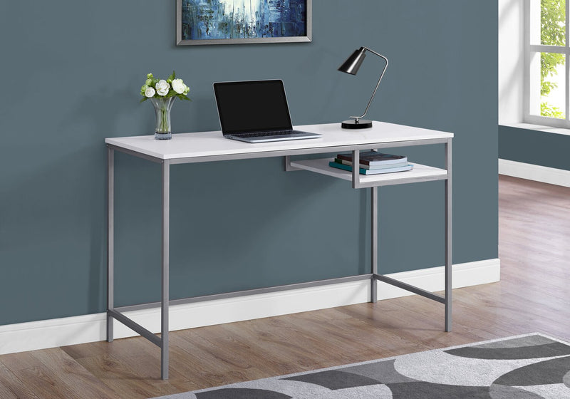 Bureau Franzie de 48 po avec tablette - blanc