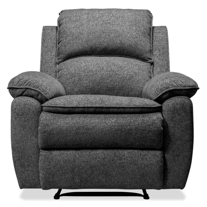 Fauteuil inclinable Chandler de 37 po en tissu de chenille - gris