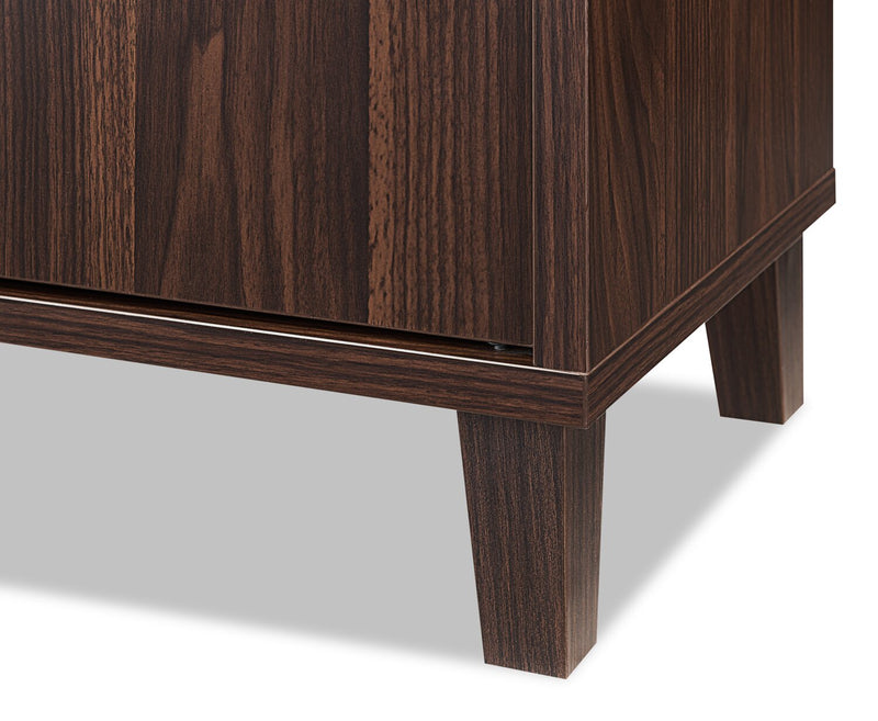 Meuble pour téléviseur Finn de 60 po avec rangement et système de gestion des câbles pour téléviseurs jusqu’à 65 po - noyer foncé