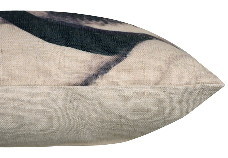 Coussin décoratif avec portrait - beige