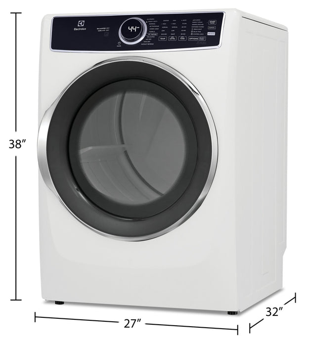 Sécheuse électrique Electrolux de 8 pi³ avec vapeur - blanche - superposable - ELFE753CAW