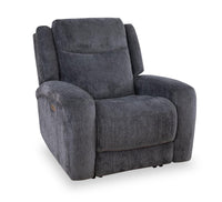  Fauteuil à inclinaison électrique Atlantis de 38 po en tissu avec position zéro gravité - gris foncé