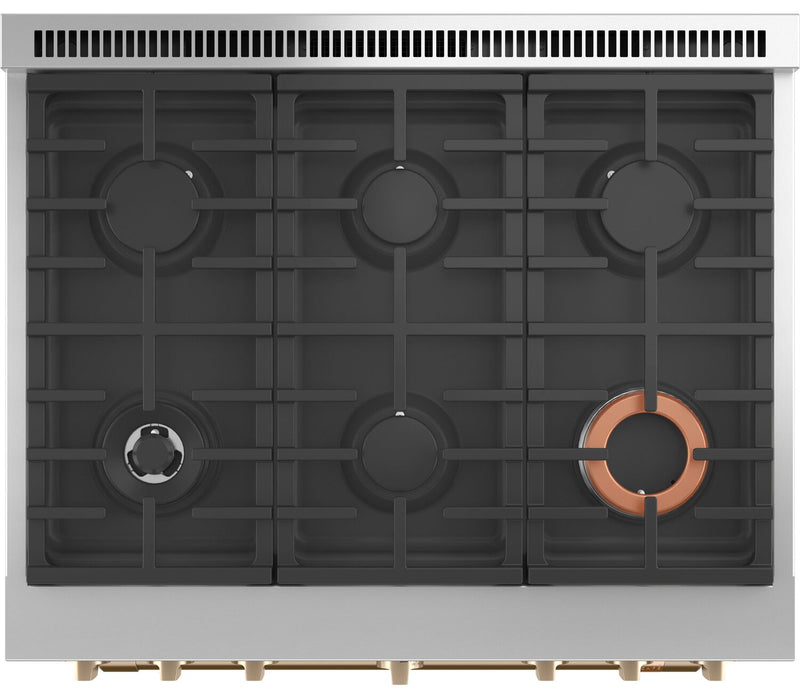 Cuisinière intelligente hybride Café de 5,7 pi³ avec convection européenne véritable et grilles autonettoyantes - blanc mat - C2Y366P4TW2