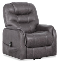  Fauteuil basculeur à inclinaison électrique Landon de 34 po en microfibre - gris