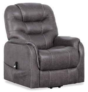 Fauteuil basculeur à inclinaison électrique Landon de 34 po en microfibre - gris