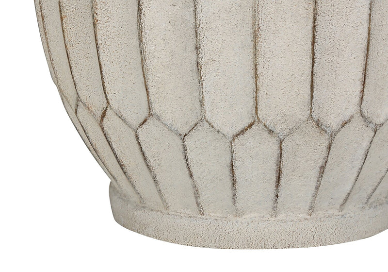 Lampe de table de 24 po en résine texturée crème