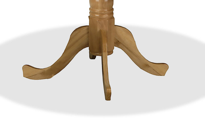 Table de salle à manger Hana de 40 po (L) à abattant, en bois et avec base piédestal - naturelle