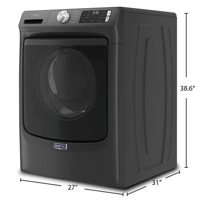 Laveuse à la vapeur haute efficacité Maytag à chargement frontal de 5,2 pi³ - noir volcan - superposable - MHW5630MBK