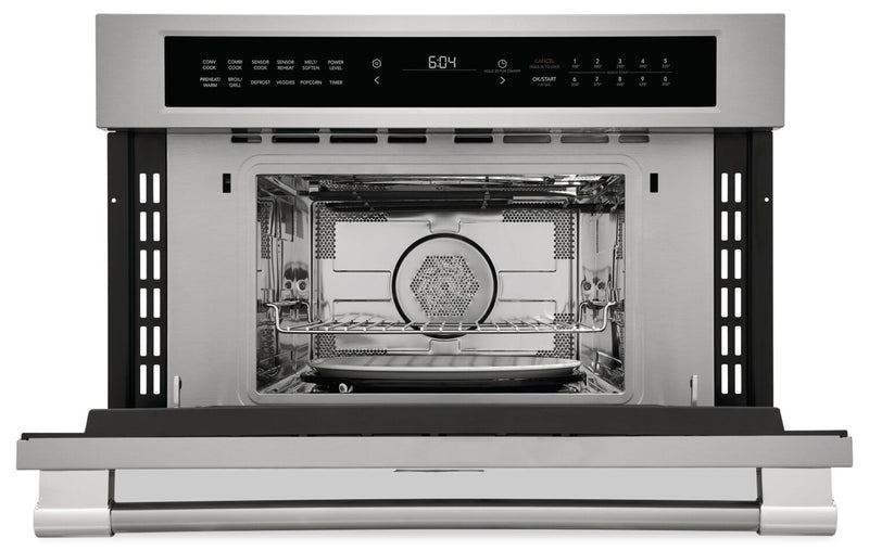 Four à micro-ondes encastré Frigidaire Professional de 1,6 pi³ avec porte rabattable et cuisson par convection - acier inoxydable Smudge-ProofMD - PMBD3080AF