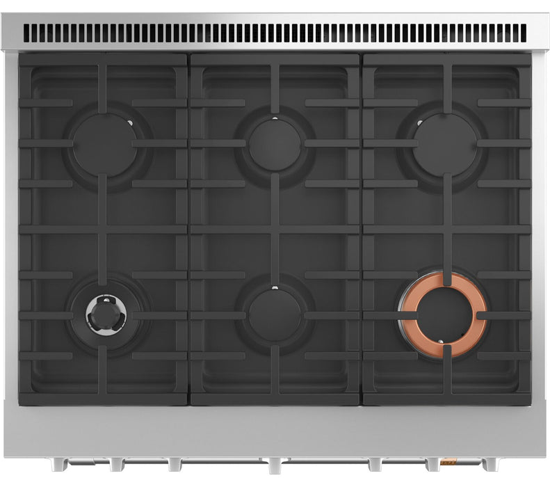 Cuisinière intelligente hybride Café de 5,7 pi³ avec convection européenne véritable et grilles autonettoyantes - acier inoxydable - C2Y366P2TS1