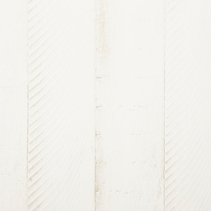 Tabouret Otis de hauteur comptoir en tissu de cuir végétalien et en métal avec siège pivotant - blanc