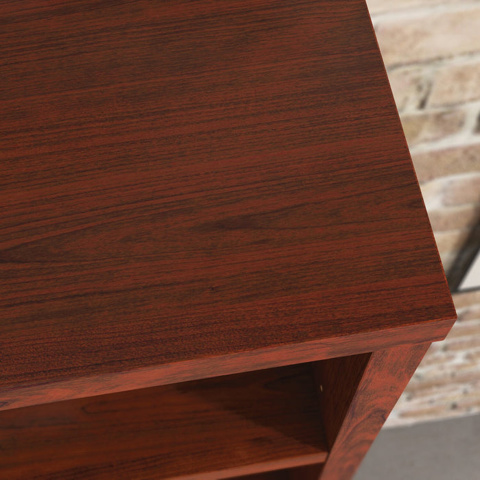 Bibliothèque Affirm de 34,80 po de qualité commerciale à 5 tablettes - cerisier classique