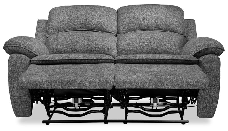 Causeuse à inclinaison électrique Chandler de 60 po en tissu de chenille - gris