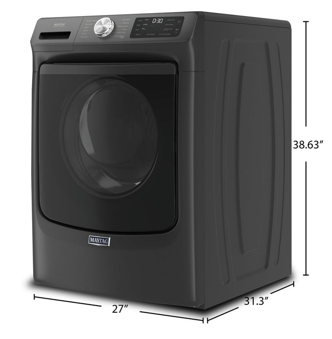 Laveuse à la vapeur haute efficacité Maytag à chargement frontal de 5,5 pi³ - noir volcan - superposable - MHW6630MBK