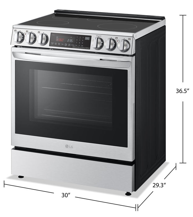 Cuisinière intelligente à induction LG de 6,3 pi³ avec hublot InstaViewMD et friture à air - acier inoxydable Smudge-ProofMD - LSIL6336F