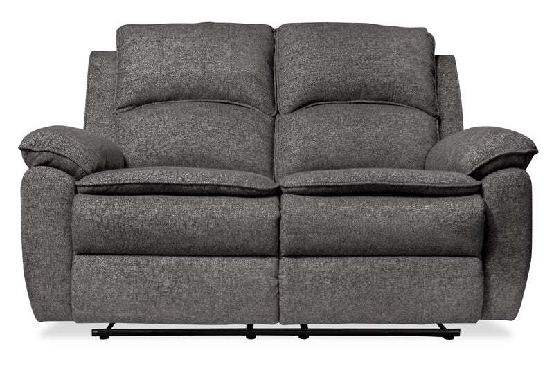 Causeuse inclinable Chandler de 60 po en tissu de chenille - gris