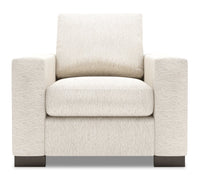  Fauteuil Track de Sofa Lab de 38 po fabriqué au Canada en tissu de chenille avec accoudoirs rectilignes - beige Luxury Sand 