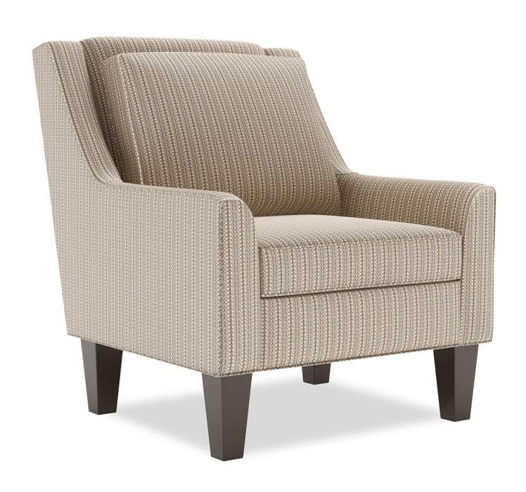 Fauteuil d’appoint club Sofa Lab personnalisable de 29 po fabriqué au Canada en tissu avec pattes en bois - beige Mushroom Beige