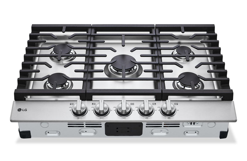 Surface de cuisson à gaz LG de 30 po à 5 éléments - acier inoxydable Smudge-ProofMD - CBGJ3023S