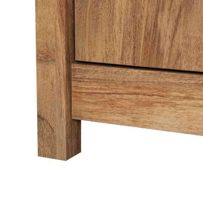 Bibliothèque Alfie de 48,31 po avec compartiments ouverts et rangement - brun clair