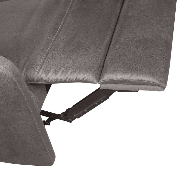 Fauteuil à inclinaison électrique Eva de 29,5 po en suédine - gris foncé