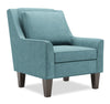 Fauteuil d’appoint club Sofa Lab personnalisable de 29 po fabriqué au Canada en tissu de velours avec pattes en bois - bleu Sea Blue