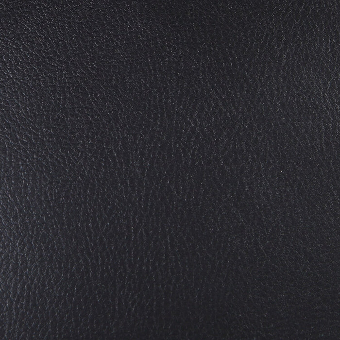 Sofa-lit sectionnel de droite Drake 3 pièces en tissu d’apparence cuir avec pouf de rangement - noir