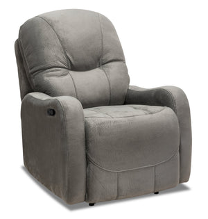 Fauteuil inclinable Everett de 33,5 po fabriqué au Canada en tissu - gris