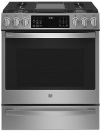  Cuisinière intelligente à gaz Profile de 5,6 pi³ avec convection européenne véritable - acier inoxyd…