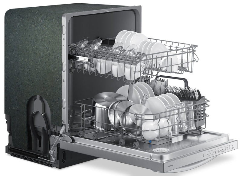Lave-vaisselle encastré Samsung à 53 dBA de 24 po avec commandes sur le dessus et cuve hybride - DW80CG4021SRAA