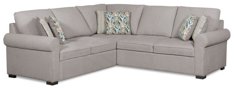 Sofa sectionnel de gauche Haven de Scott Living 2 pièces en tissu de chenille - gris