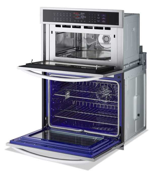 Four mural combiné électrique LG de 6,4 pi³ et de 30 po avec convection véritable - acier inoxydable Smudge-ProofMD - WCEP6427F