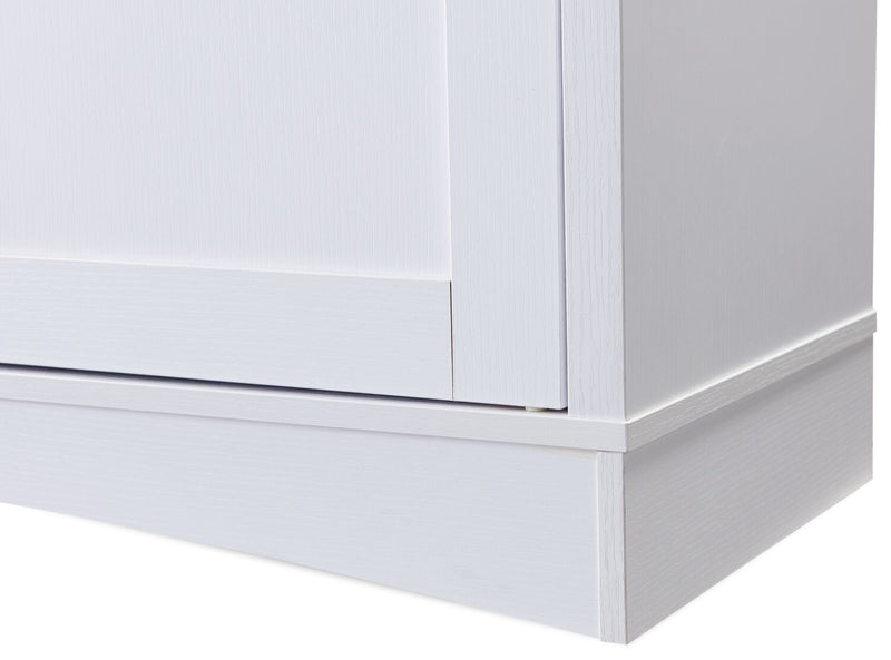 Meuble pour téléviseur Emry de 84 po avec rangement et système de gestion des câbles pour téléviseurs jusqu’à 90 po - blanc