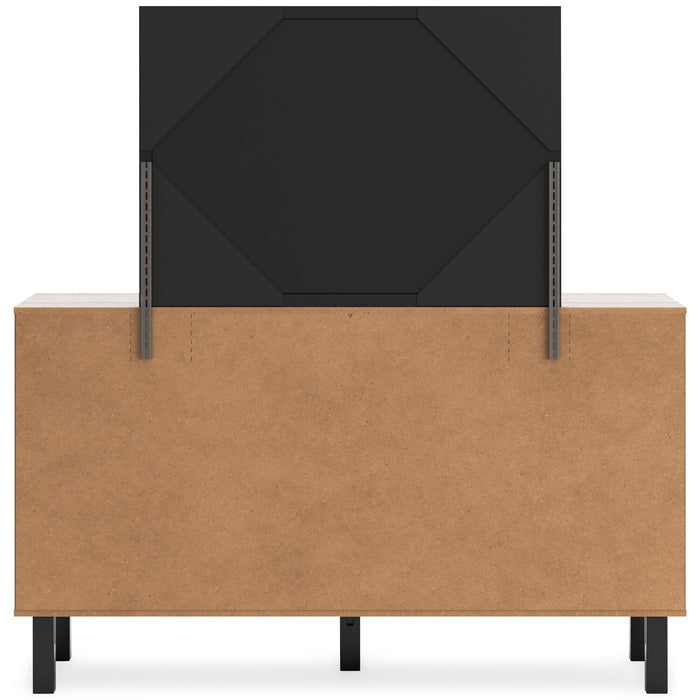 Miroir de commode de chambre à coucher Zen, à fixer au meuble ou à suspendre au mur - gris